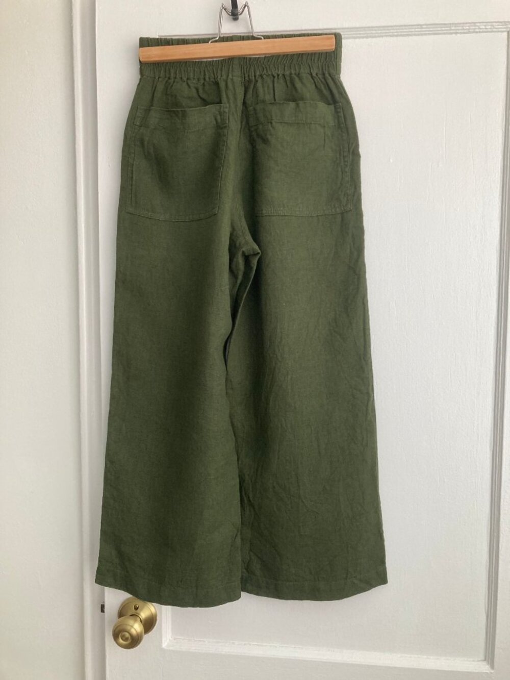notPERFECTLINEN Puglia pants Juniper Green size S - Picture 2 of 6